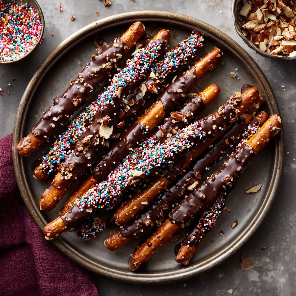 Chocolate-Dipped Pretzels