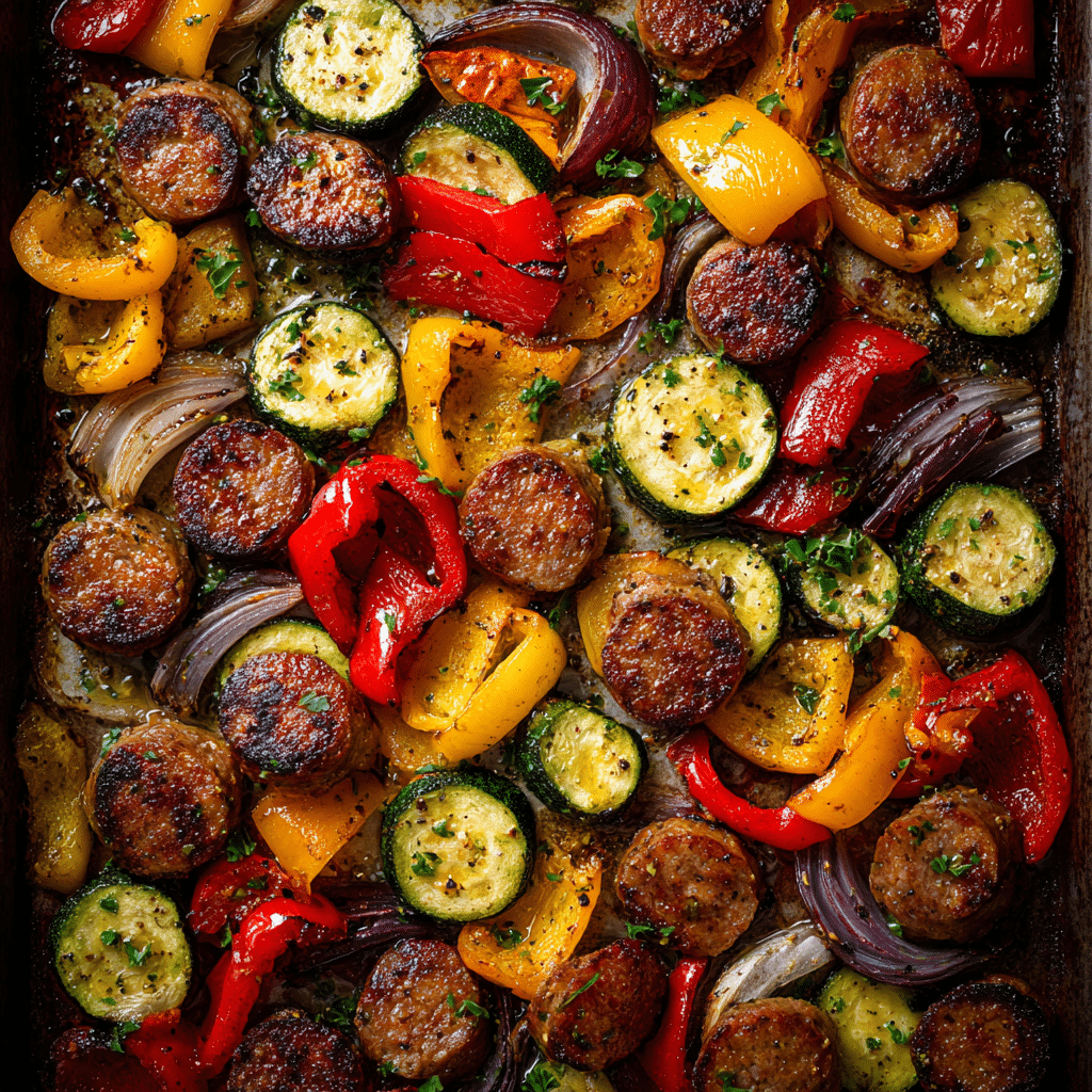 One-Pan Roasted Veggies and Sausage