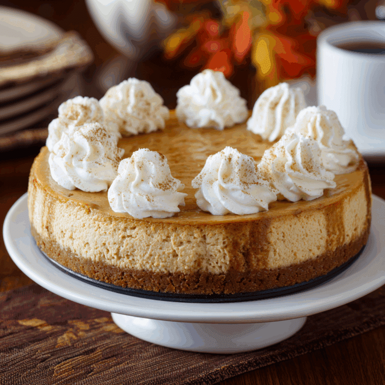 Pumpkin Cheesecake with Gingersnap Crust