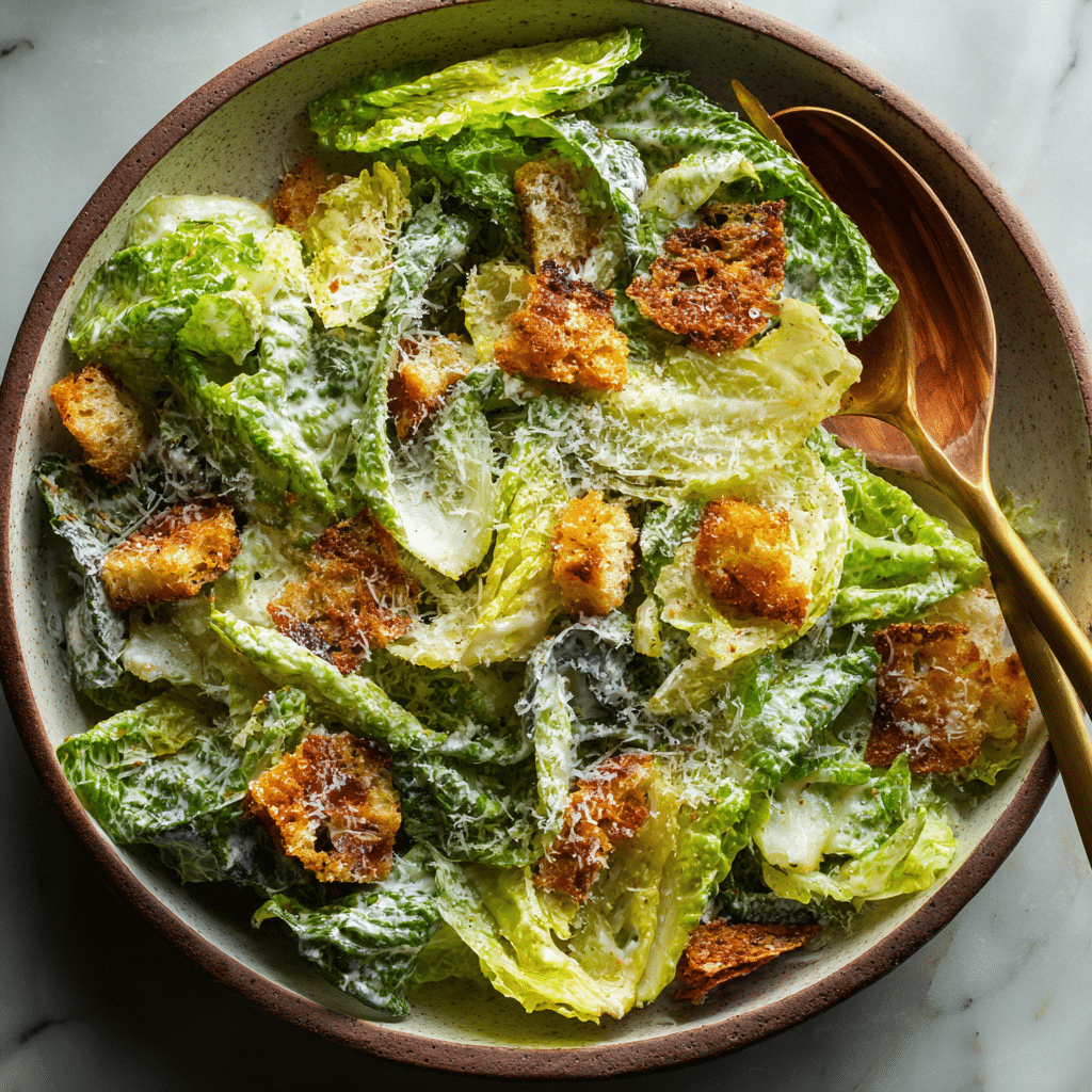 Caesar Salad with Parmesan Crisps