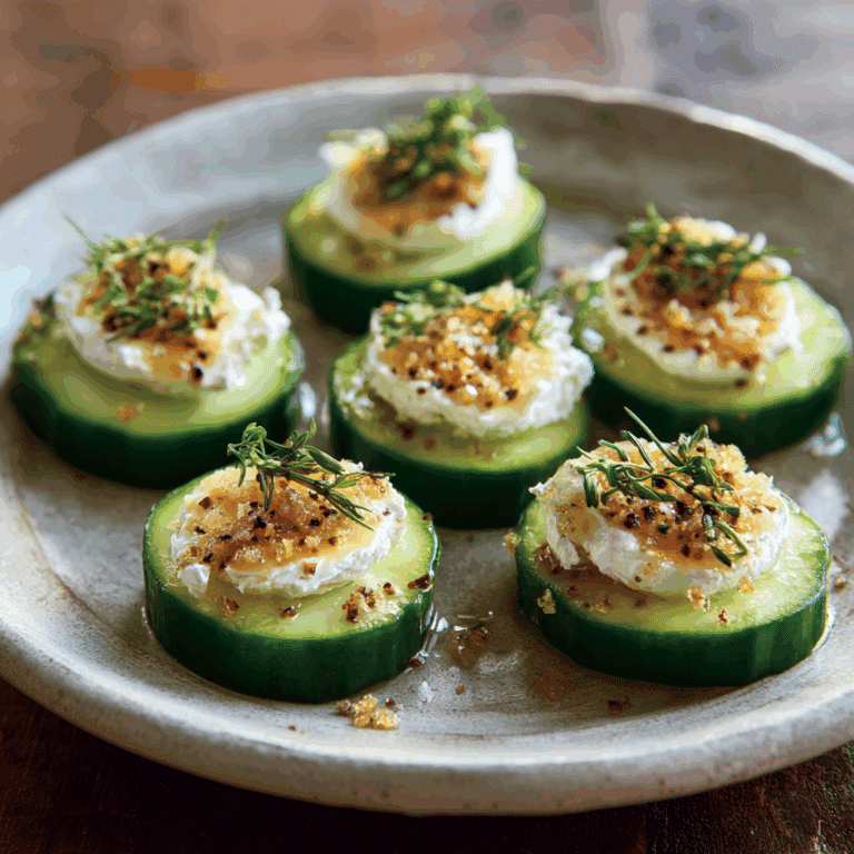 Cucumber Slices with Toppings