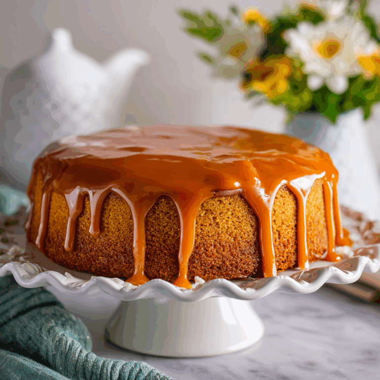 Fluffy Pumpkin Caramel Cake