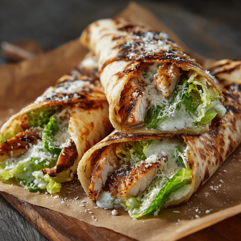 Chicken Caesar Wraps Without Sauce