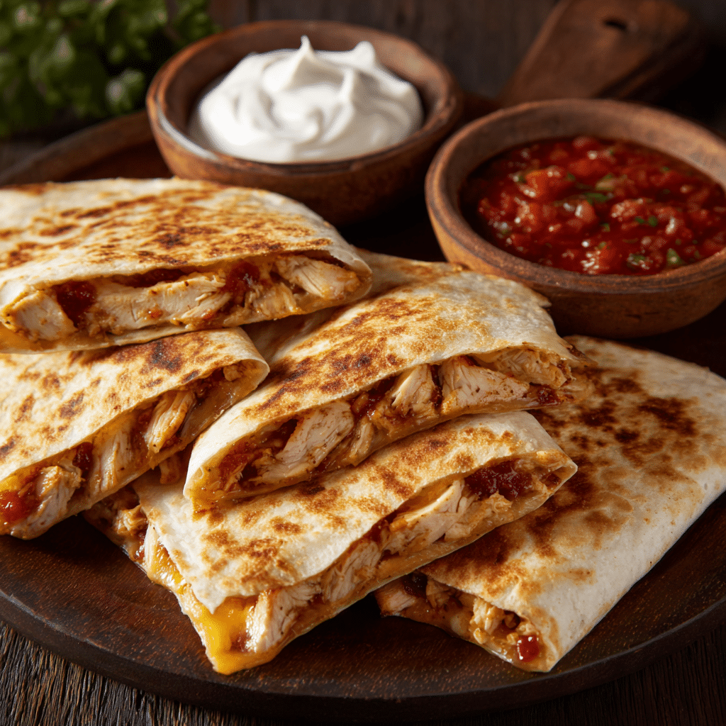 Chicken Quesadilla Triangles