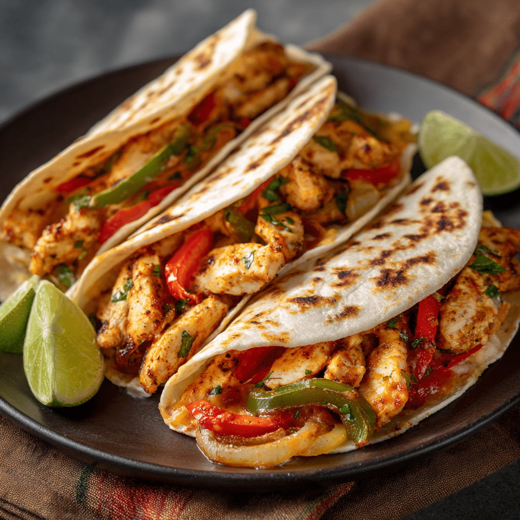 Chicken Fajita Wraps without Sauces