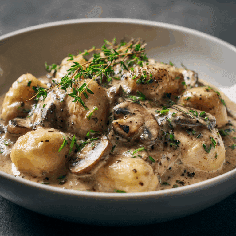 Creamy Mushroom Gnocchi