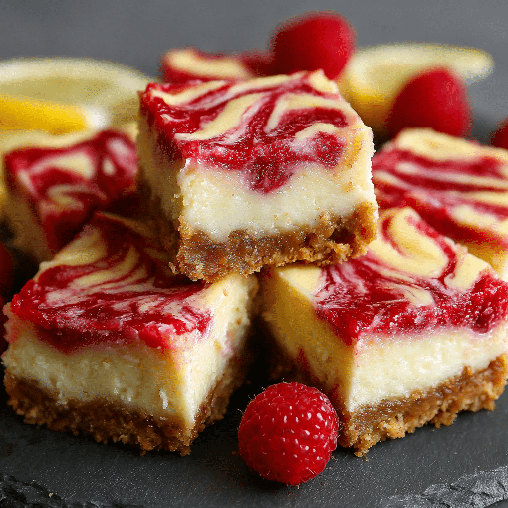 Raspberry Lemon Cheesecake Bars