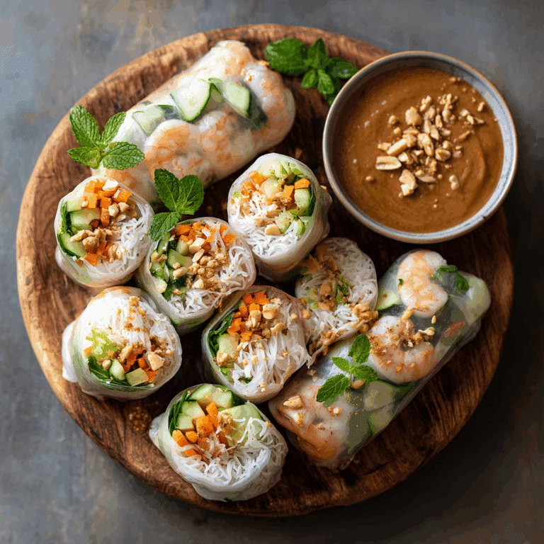 Fresh Spring Rolls with Peanut Sauce