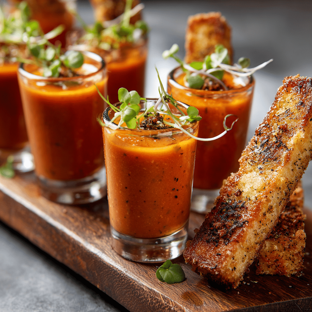 Tomato Basil Soup Shots