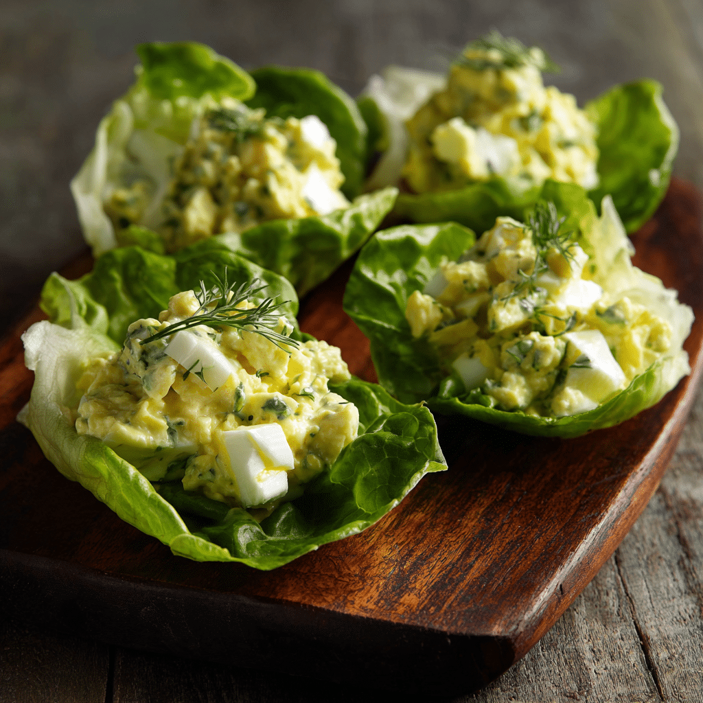 Avocado Egg Salad Lettuce Cups