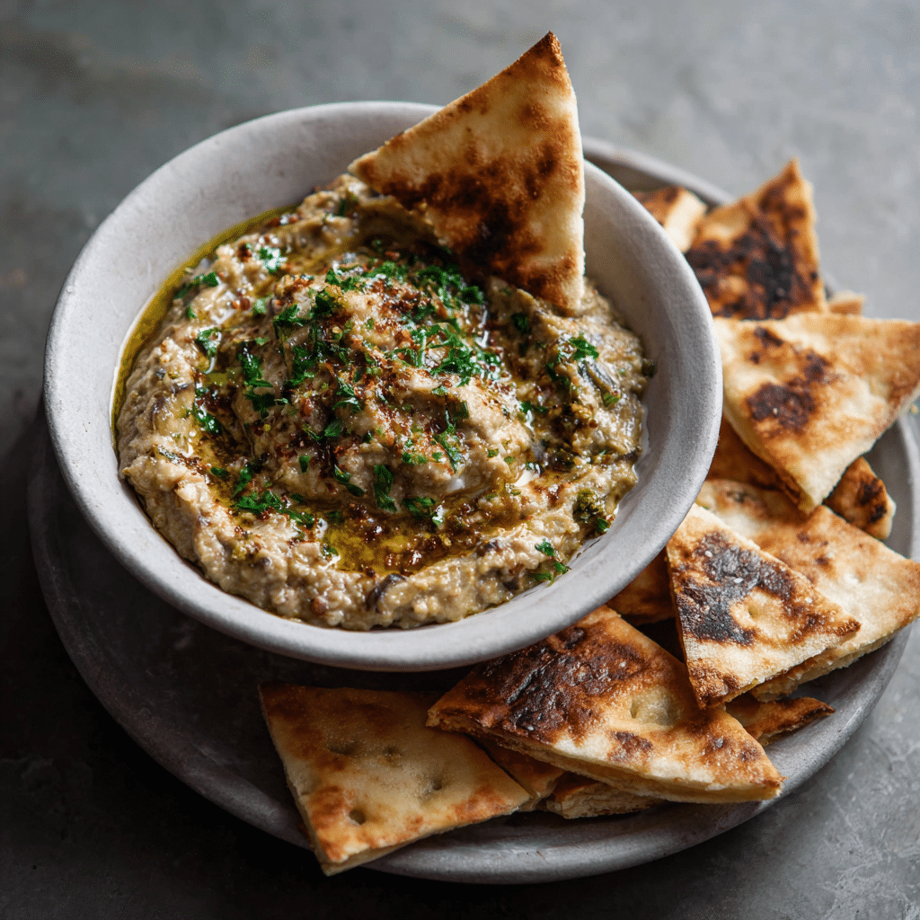 Baba Ganoush with Pita Chips
