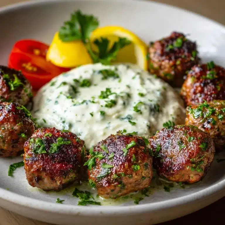 Greek Turkey Meatballs with Tzatziki Recipe
