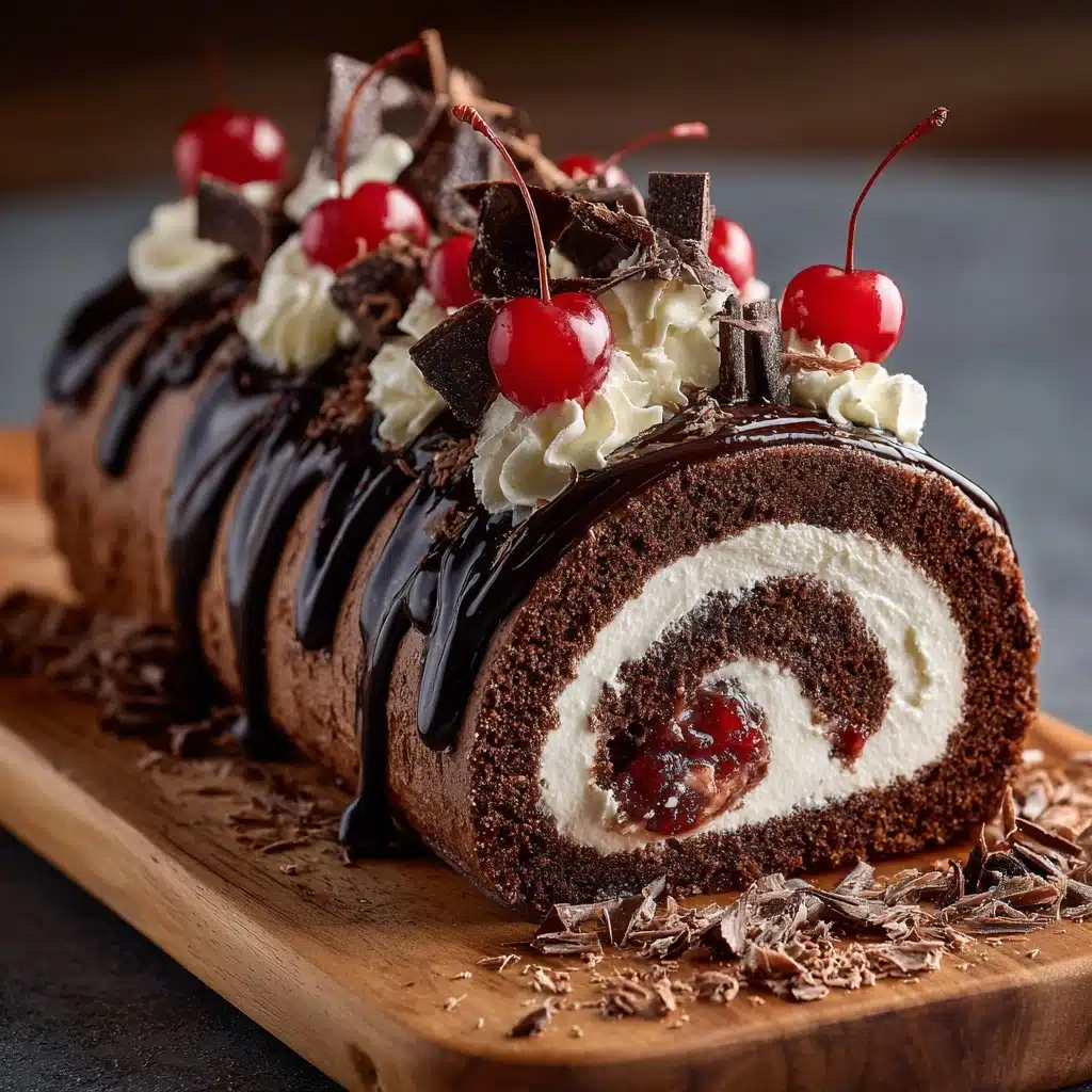 Elegant Black Forest Cake Roll Recipe