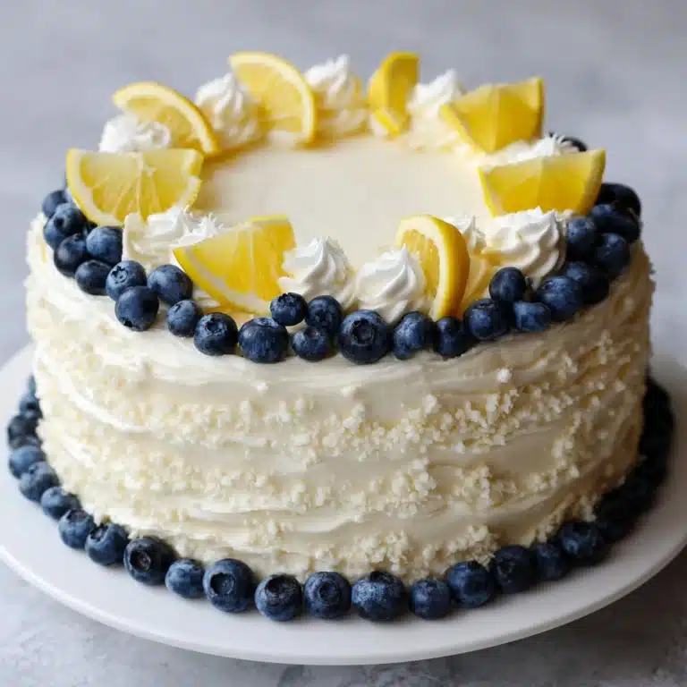Blueberry Cake with Lemon Cream Cheese Frosting Recipe