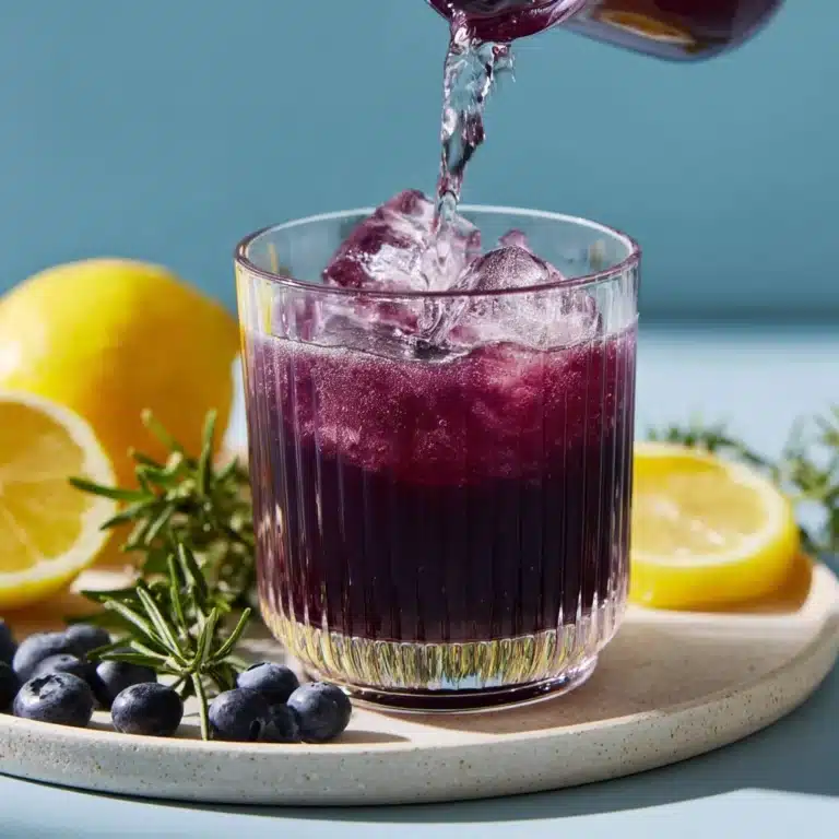 Sparkling Blueberry Ginger Mocktail
