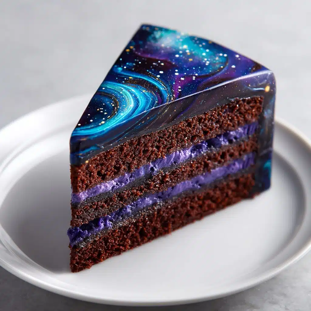 Galaxy Mirror Glaze Kuchen - Recipe Image