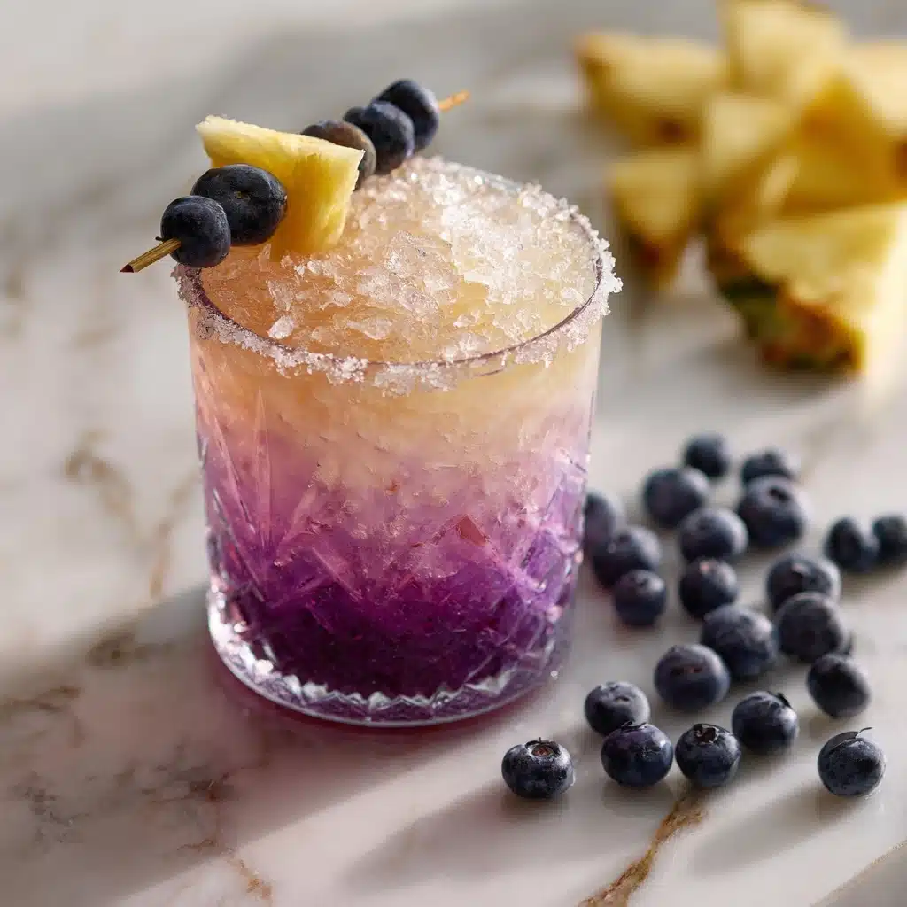 Pineapple Blueberry Margarita Mocktail Recipe