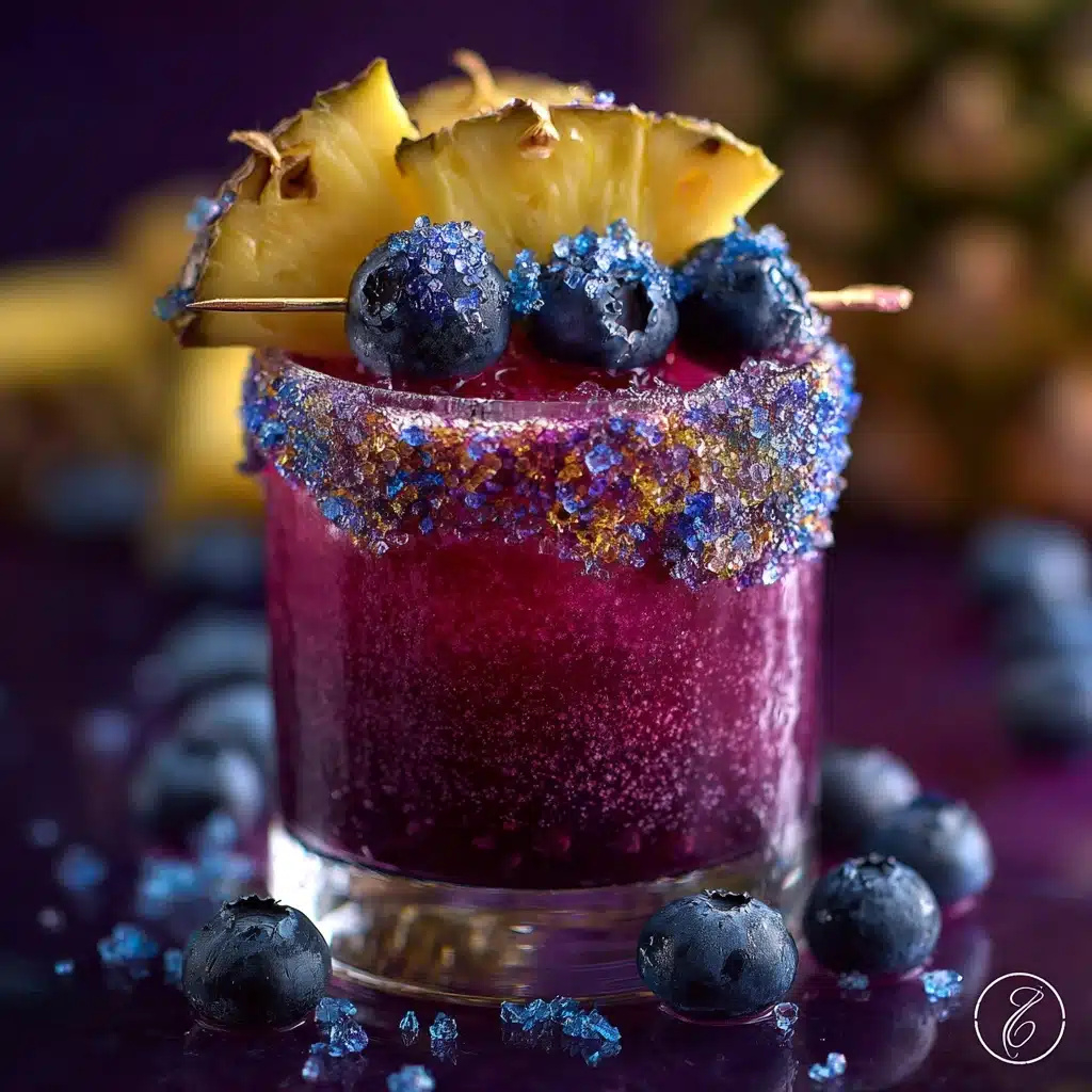 Pineapple Blueberry Margarita Mocktail Recipe - Recipe Image