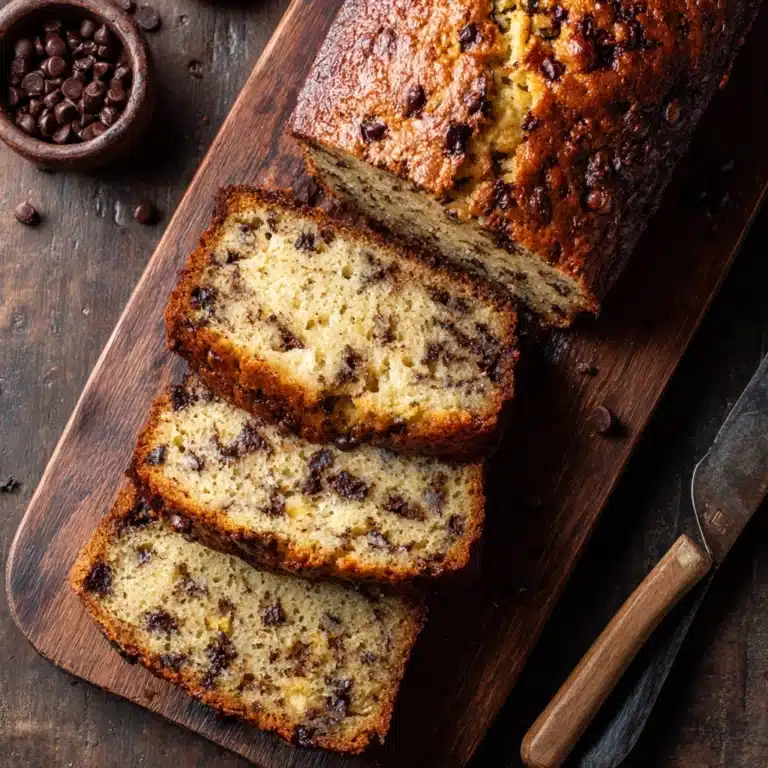 Moist Banana Cake with Chocolate Chips Recipe