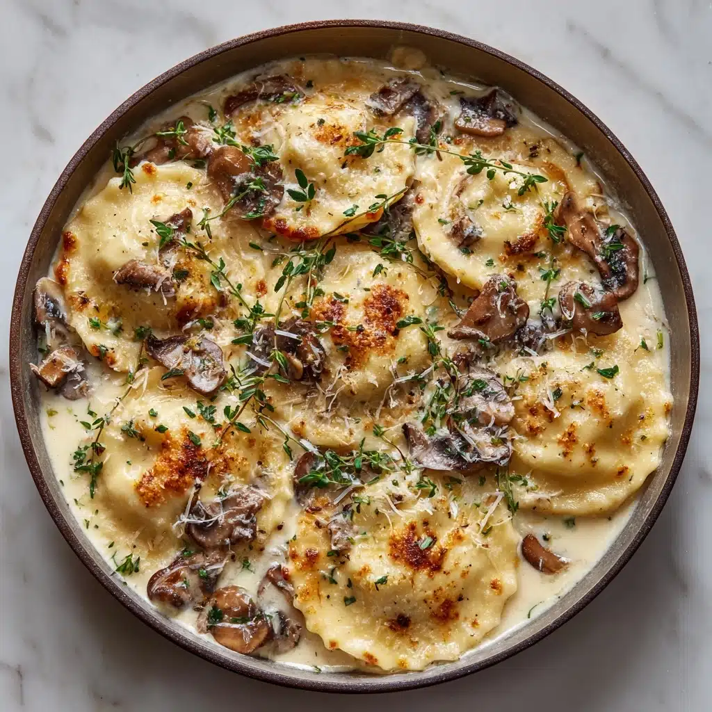 The BEST Creamy Mushroom Pasta Bake Recipe - Recipe Image