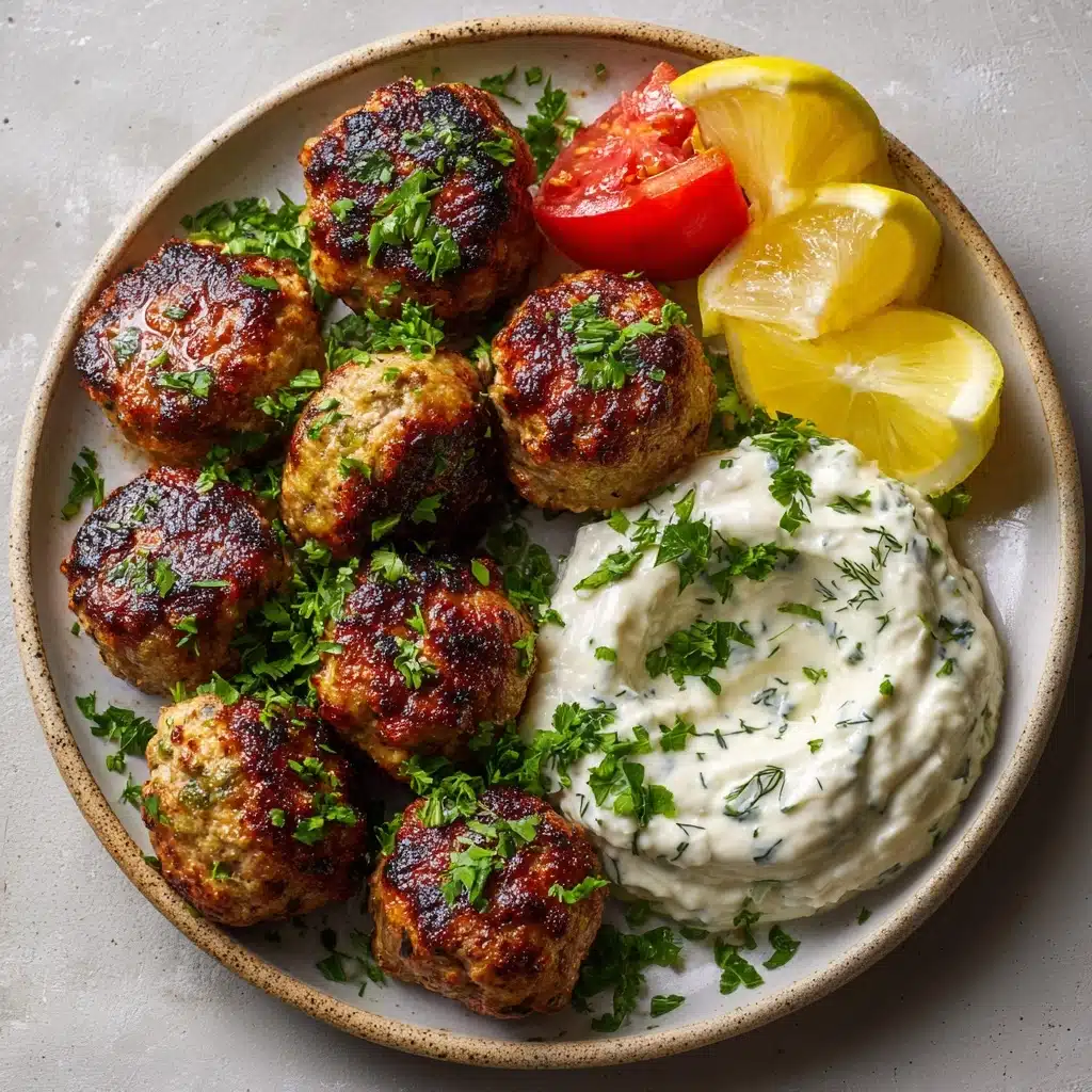 Greek Turkey Meatballs with Tzatziki Recipe - Recipe Image