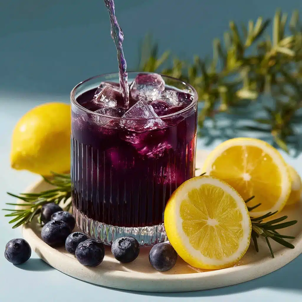 Sparkling Blueberry Ginger Mocktail - Recipe Image
