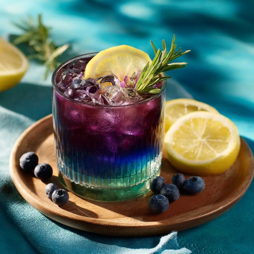 Sparkling Blueberry Ginger Mocktail - Recipe Image