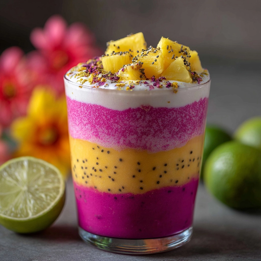 Hibiscus Tea Pineapple Smoothie - Recipe Image