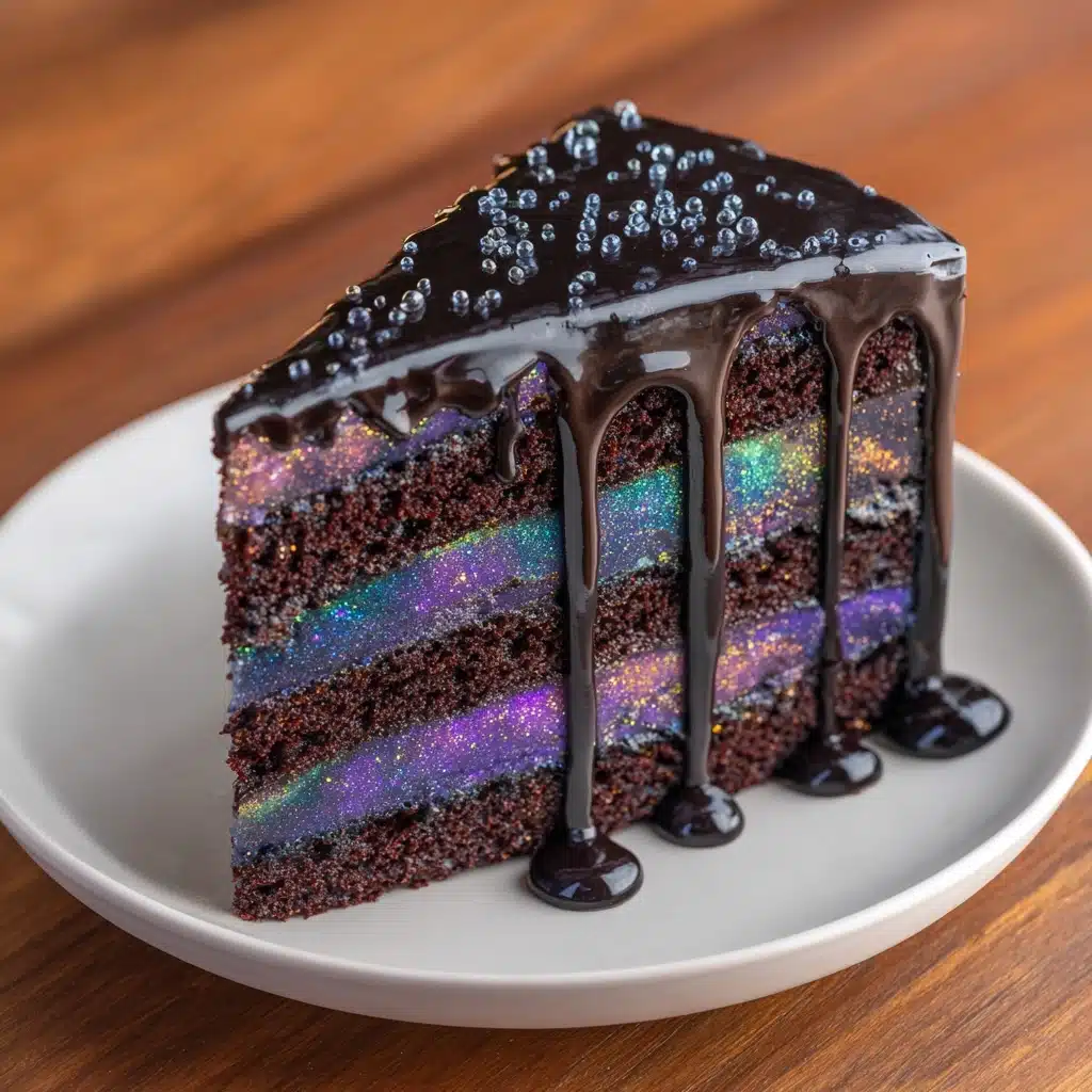 Galaxy Mirror Glaze Kuchen - Recipe Image