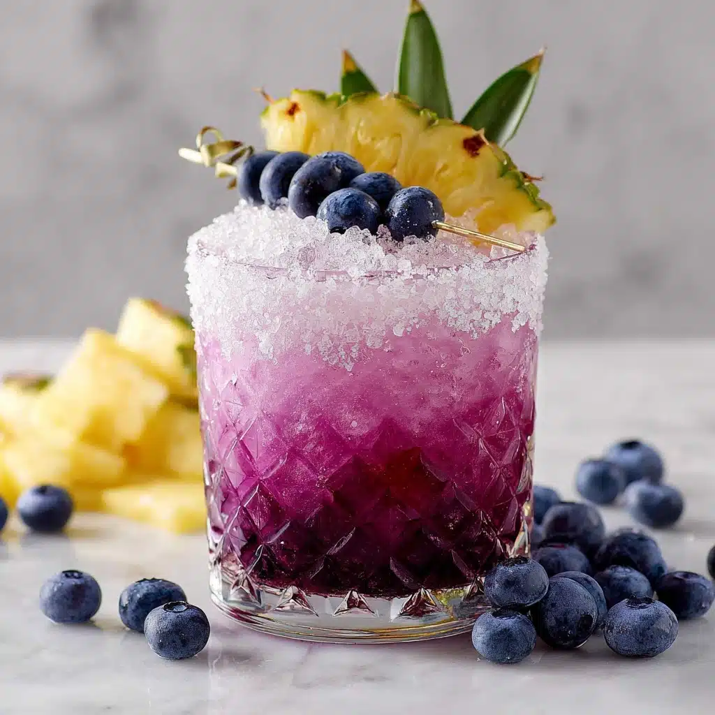 Pineapple Blueberry Margarita Mocktail Recipe - Recipe Image