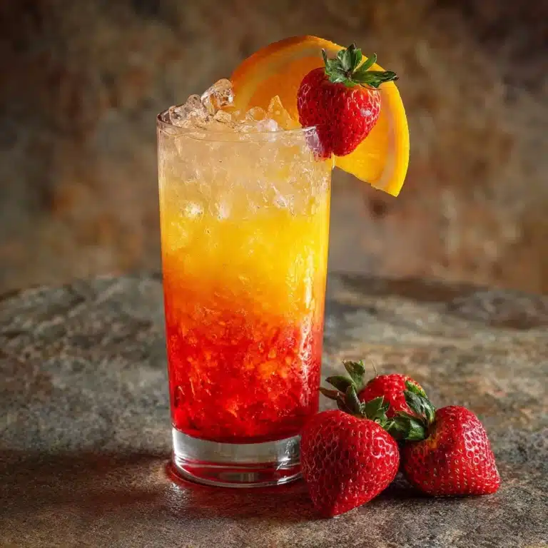 Strawberry Sunrise Mocktail Recipe
