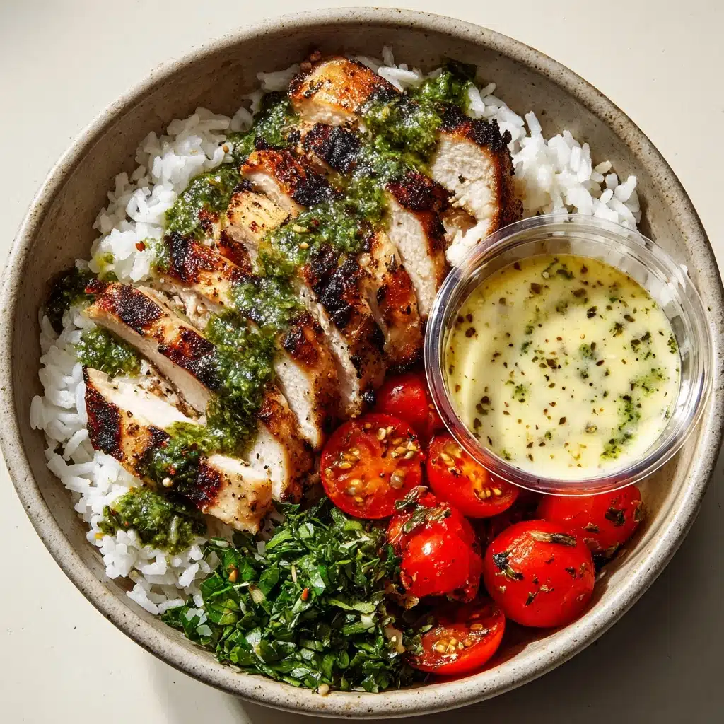 Chimichurri Grilled Chicken Bowl with Garlic Sauce Recipe - Recipe Image