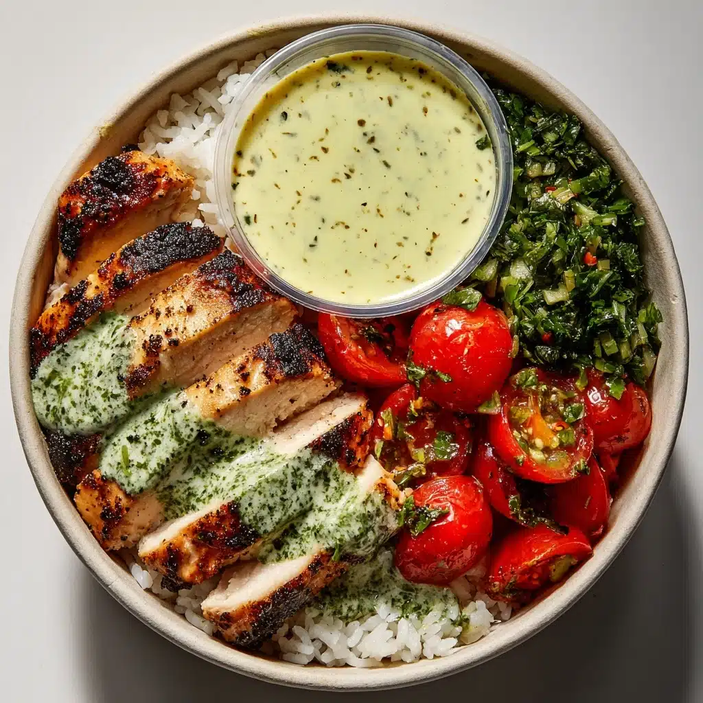 Chimichurri Grilled Chicken Bowl with Garlic Sauce Recipe - Recipe Image
