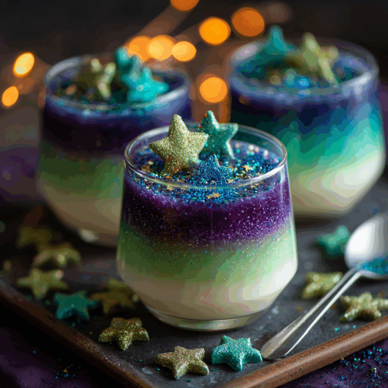 Aurora Borealis Panna Cotta