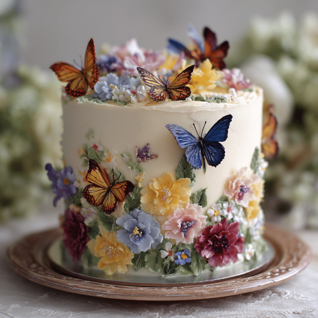 Butterfly Garden Cake