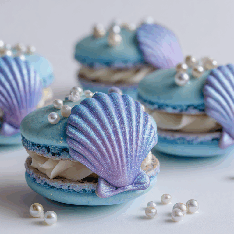 Mermaid Shell Macarons
