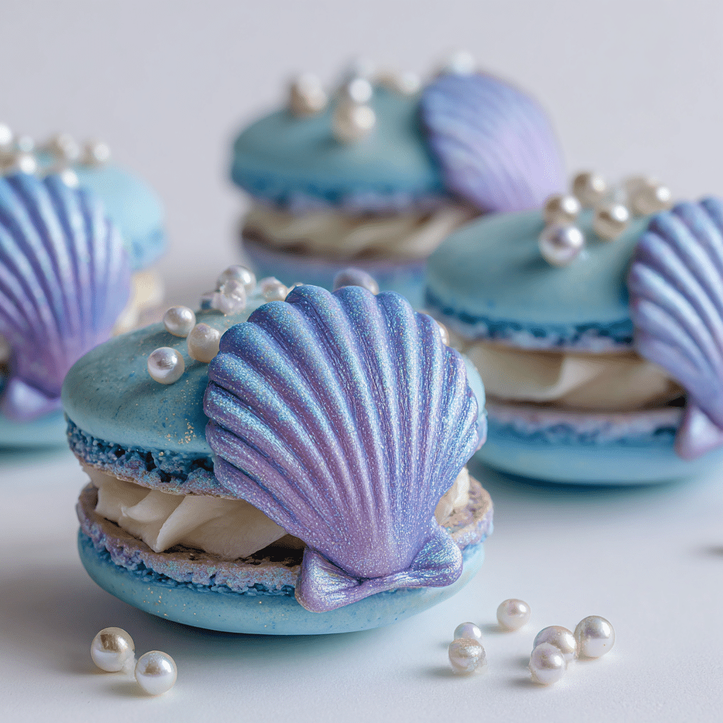 Mermaid Shell Macarons