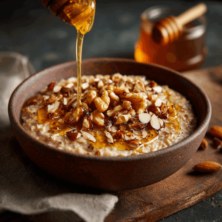 Oat Porridge with Honey & Nuts
