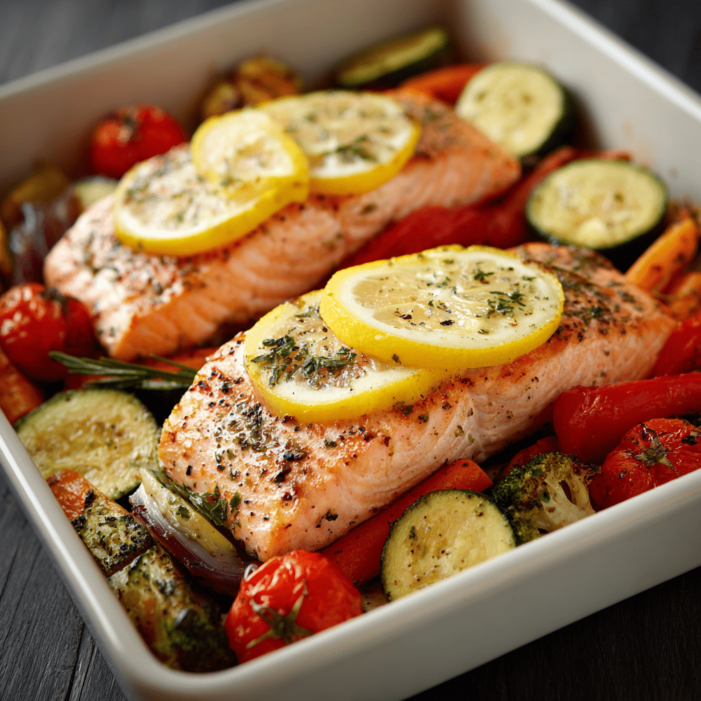 Sheet Pan Lemon Salmon