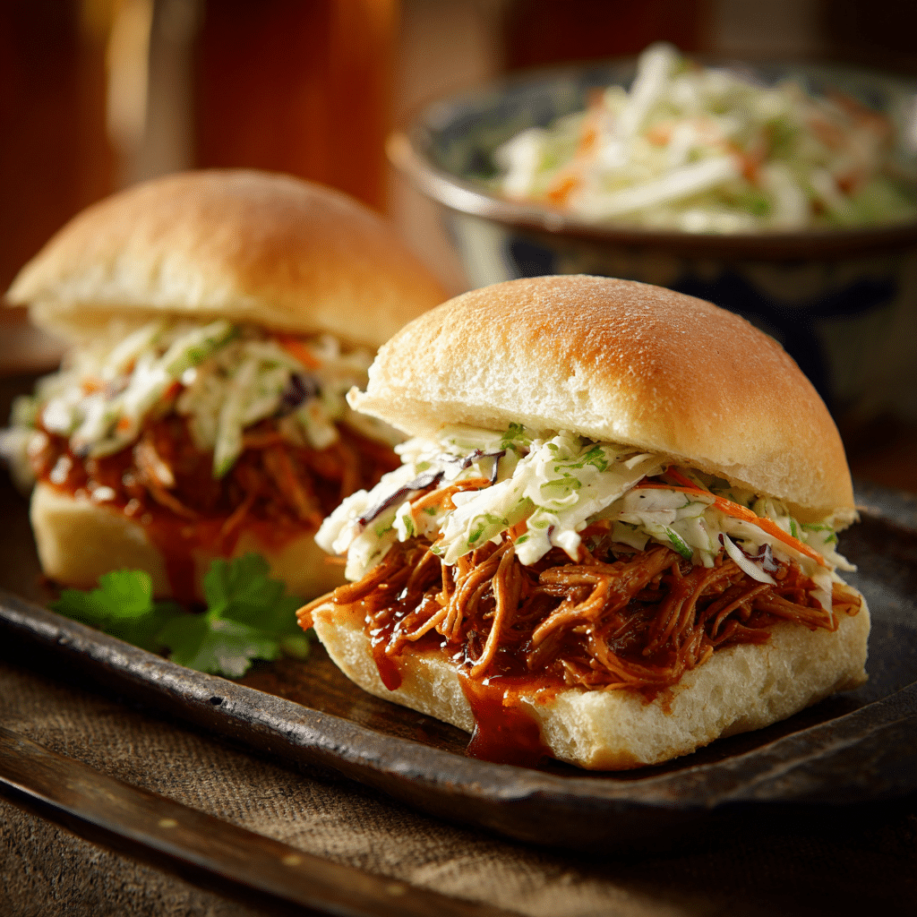 BBQ Pulled Chicken Sandwiches
