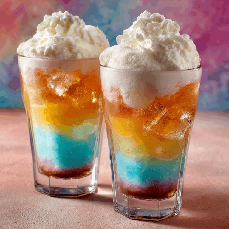 Rainbow Ice Cream Floats