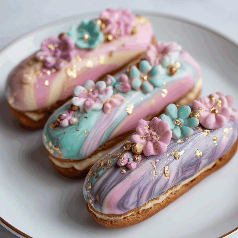 Pastel Swirl Éclairs