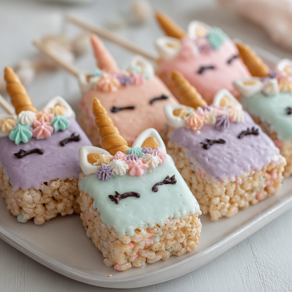 Unicorn Rice Krispie Pops