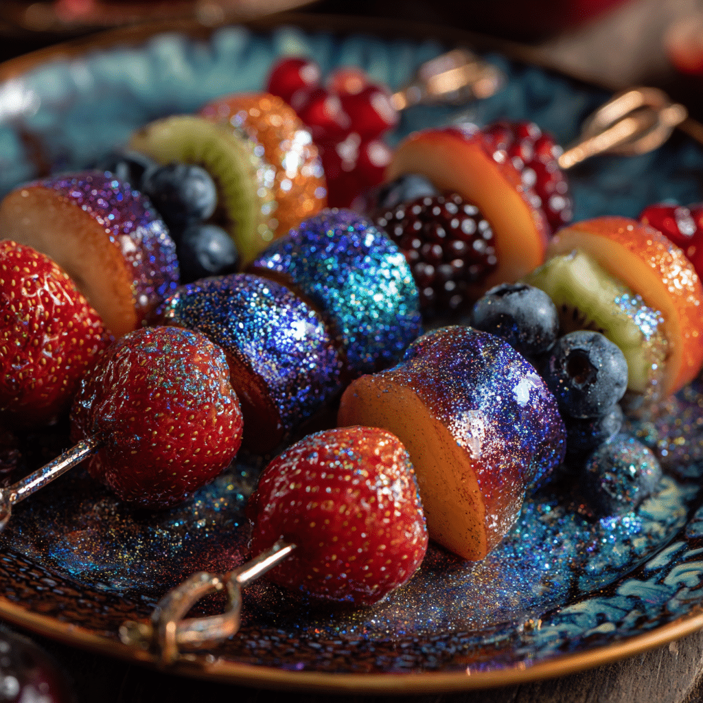 Glitter Fruit Kabobs