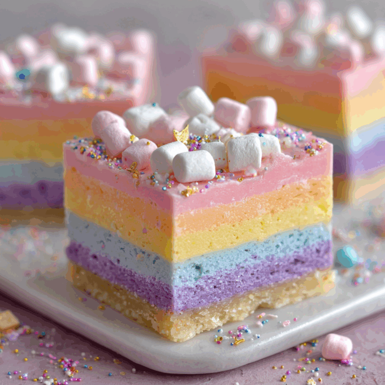 Rainbow Fudge Squares