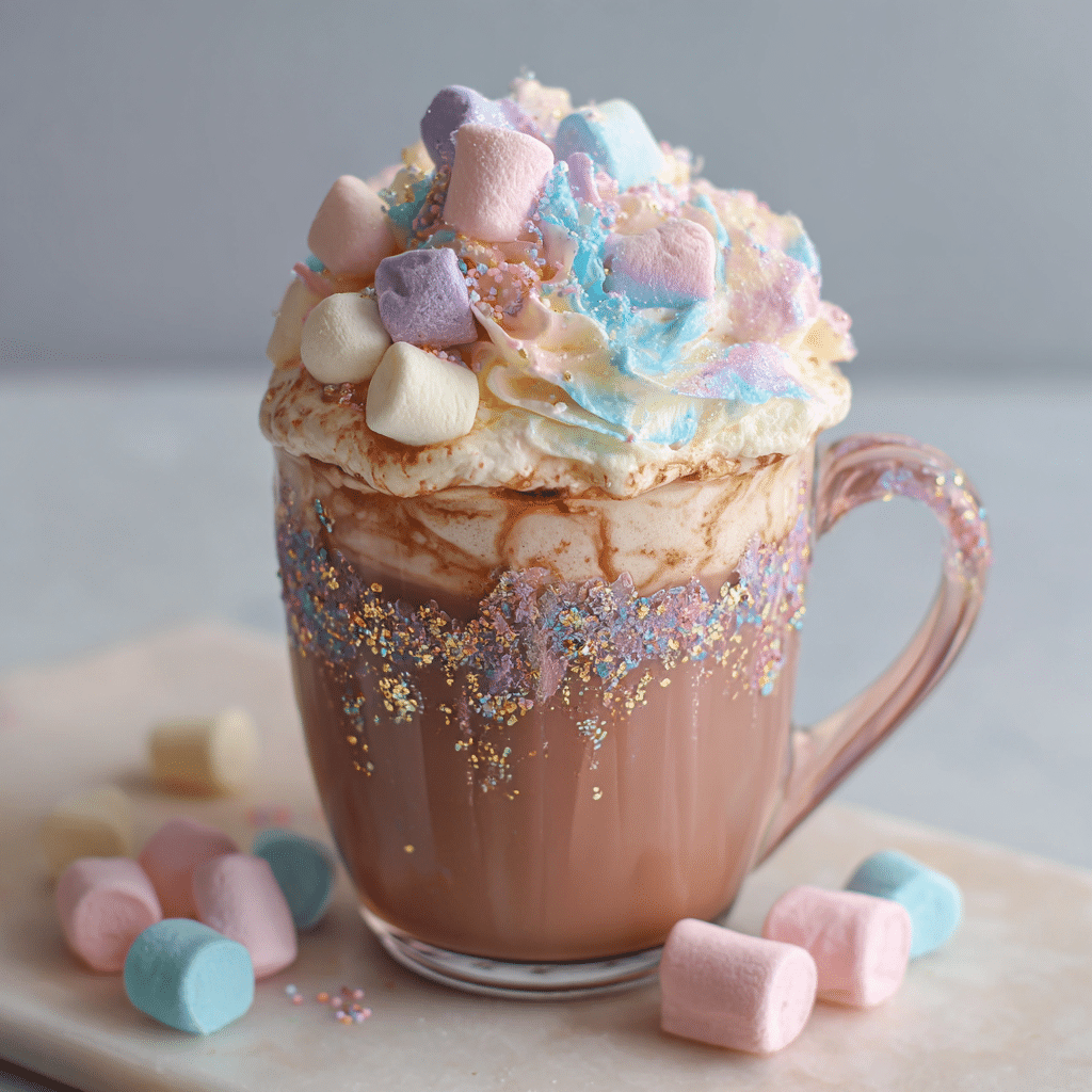 Pastel Cotton Candy Hot Chocolate