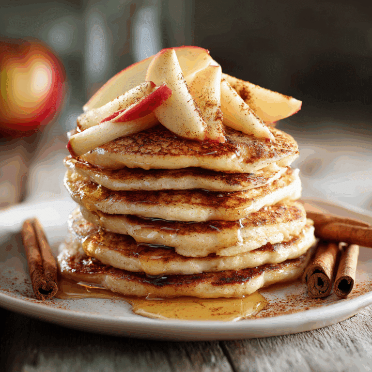 Apple Cinnamon Protein Pancakes