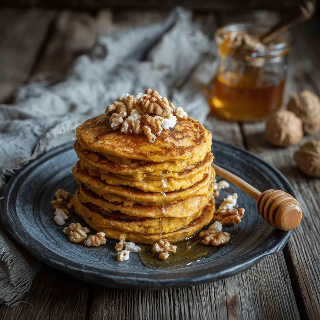 Pumpkin Cottage Cheese Pancakes