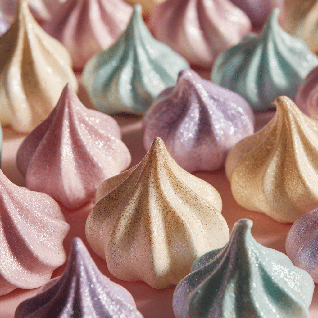 Pastel Cotton Candy Meringues