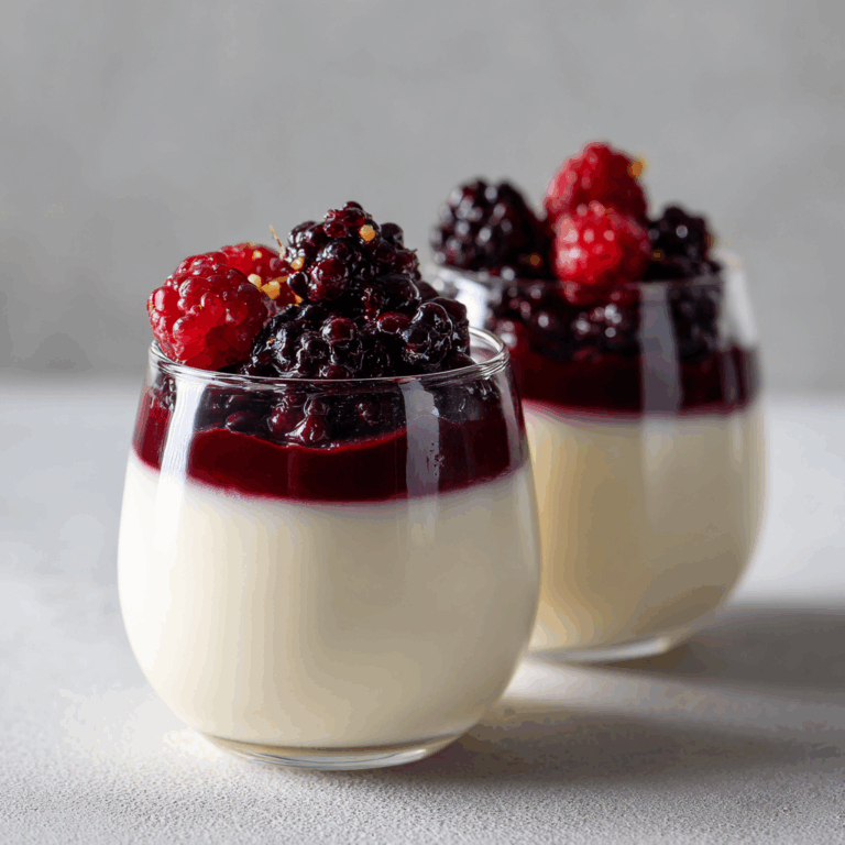 Panna Cotta with Berry Sauce